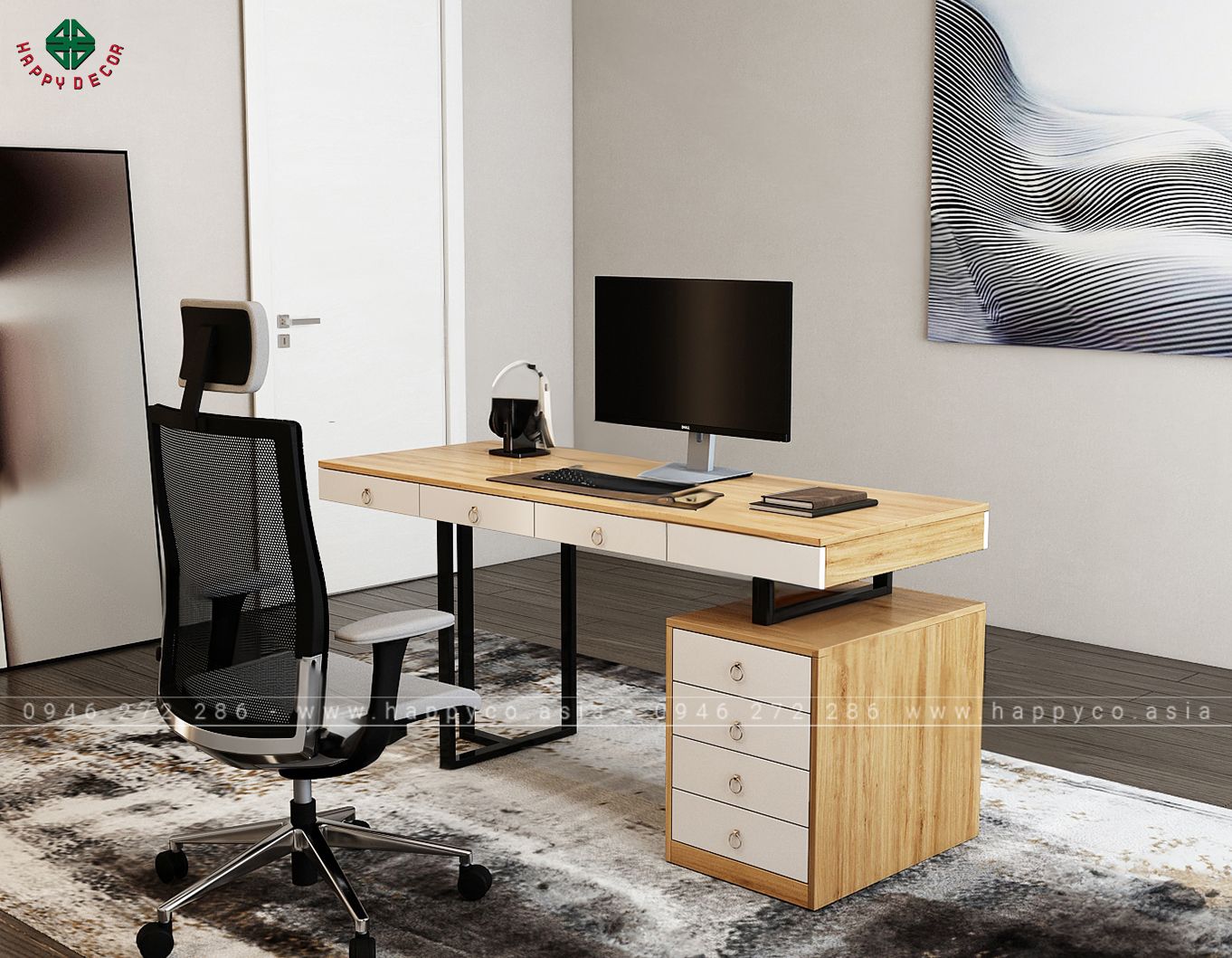 Bàn làm việc chân sắt đẹp BV6810