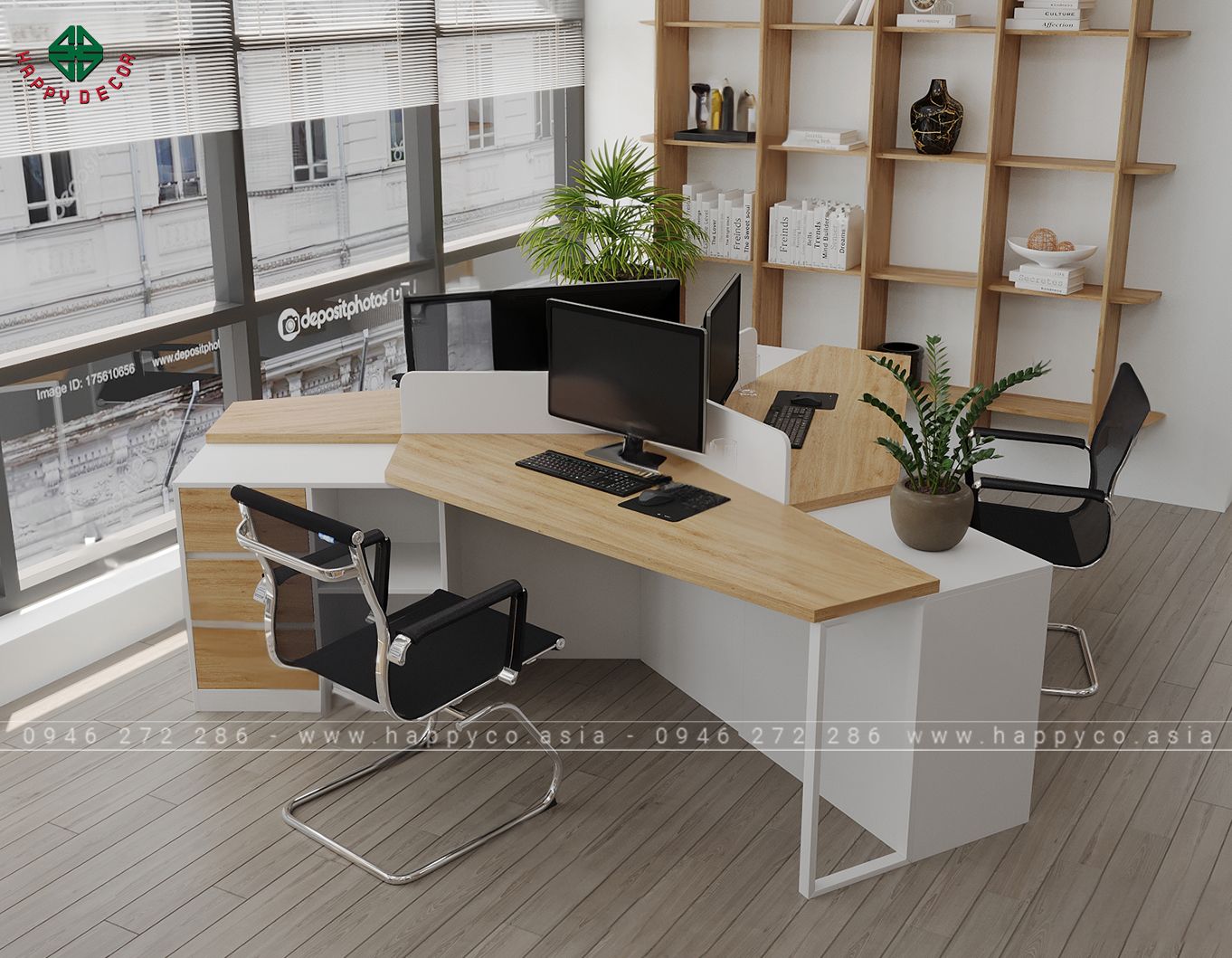 Bàn làm việc văn phòng sáng tạo BLV6801