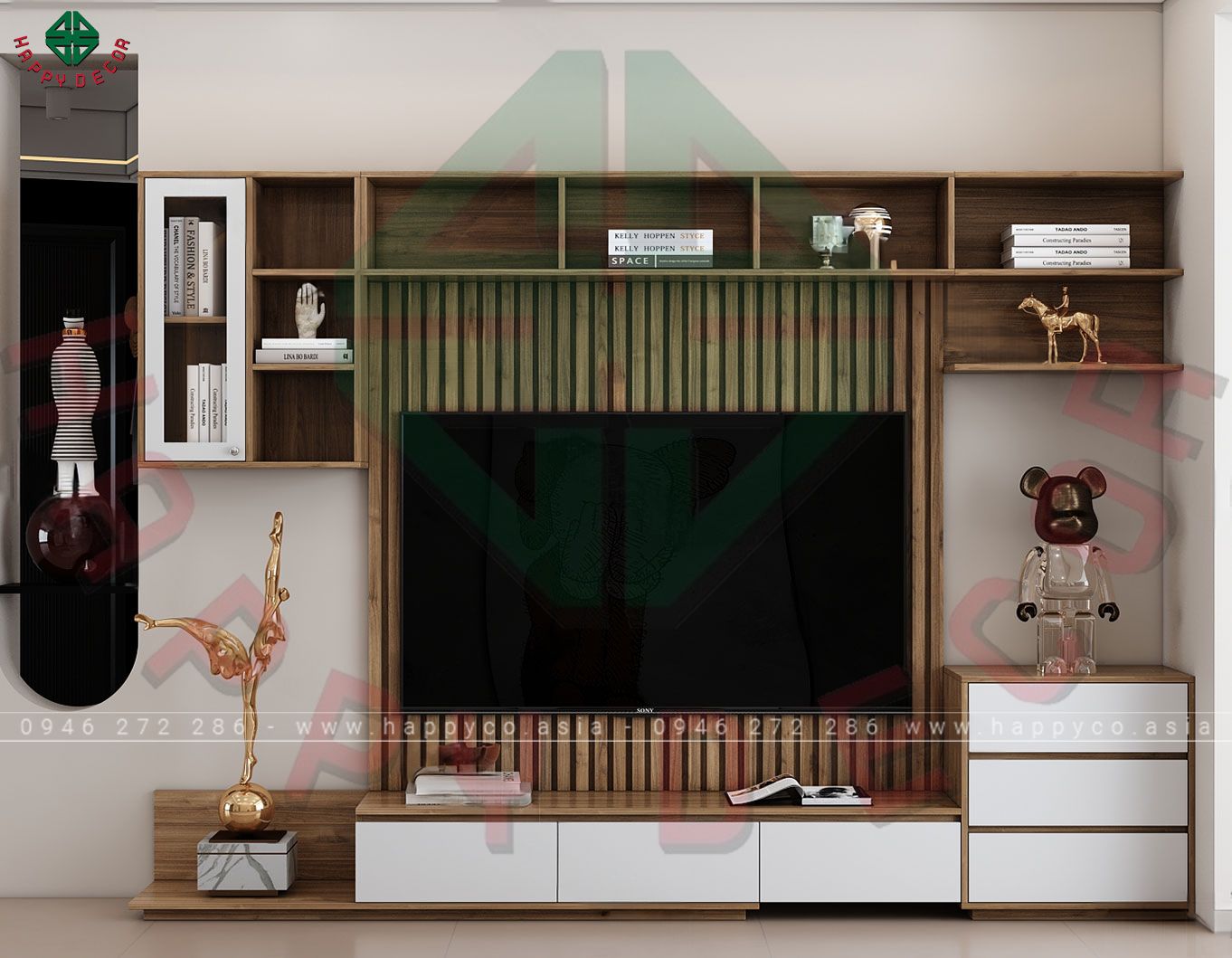 Tủ kệ tivi phòng khách hiện đại KT6801