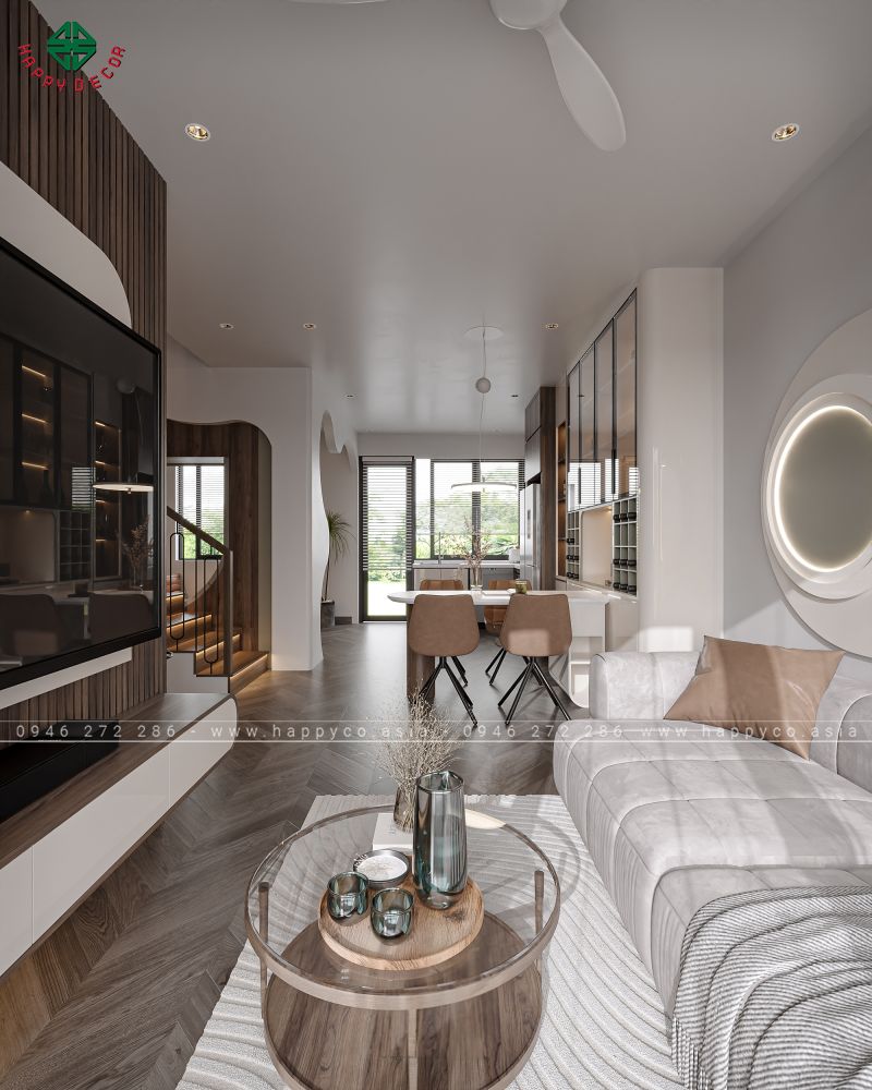 Thiết kế nội thất chung cư hiện đại tại Happy Decor không chỉ là việc tạo ra một không gian đẹp mắt mà còn là nghệ thuật làm cho không gian đó hài hòa với lối sống của bạn
