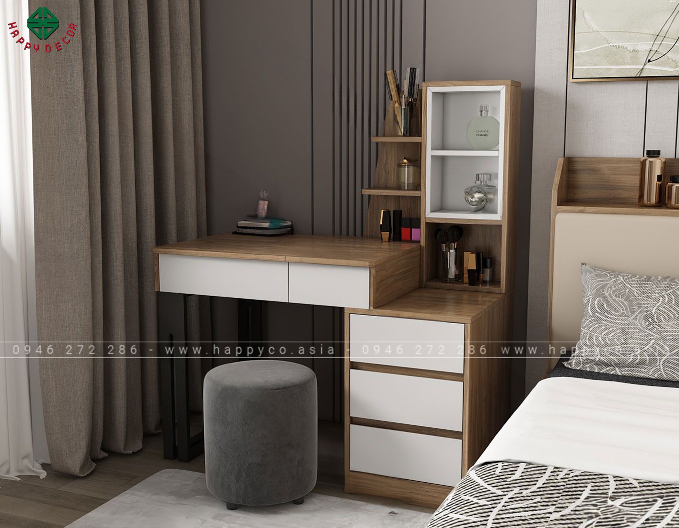 Bàn trang điểm kết hợp bàn làm việc BP6803