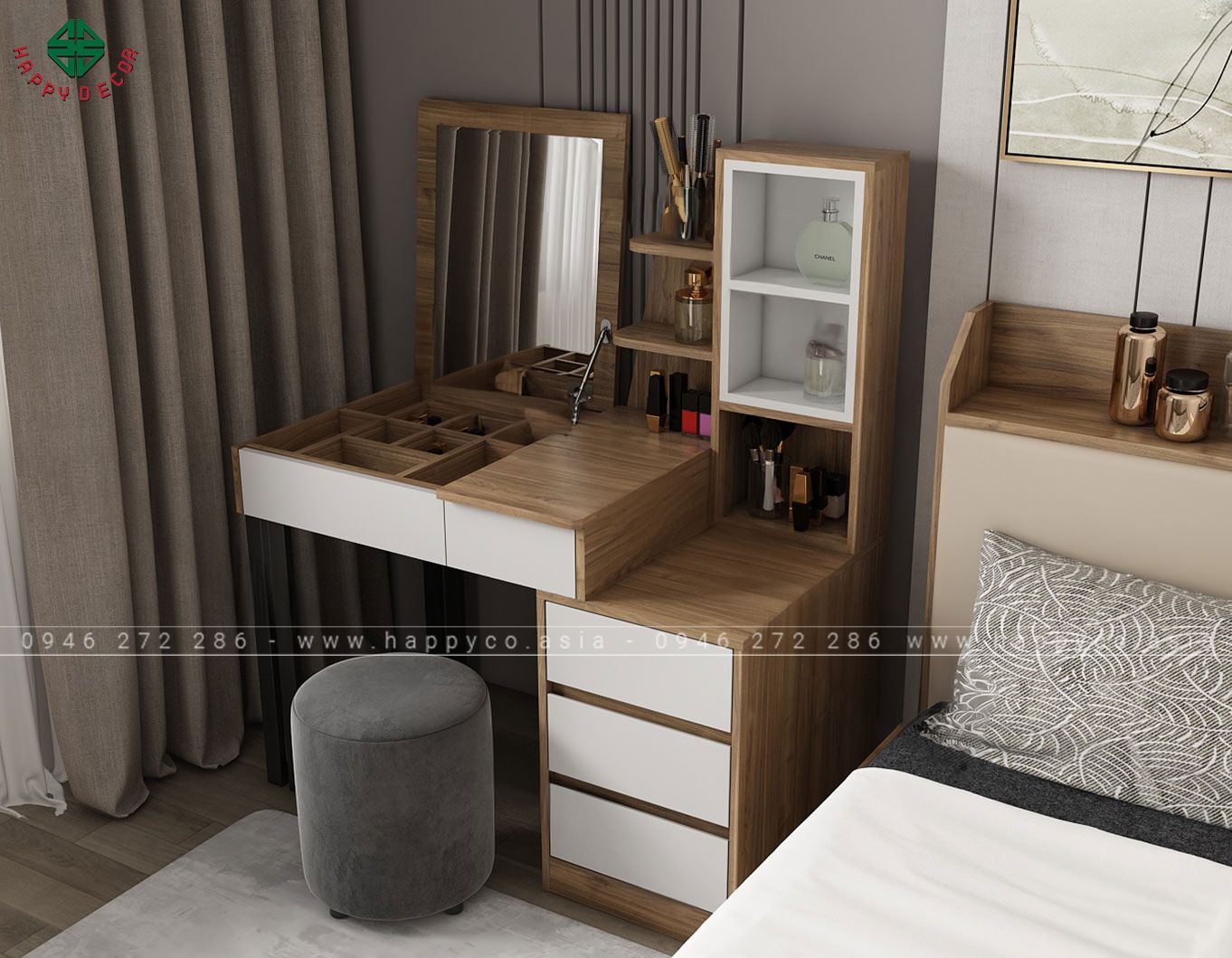 Mẫu bàn trang điểm gỗ đẹp BP6803