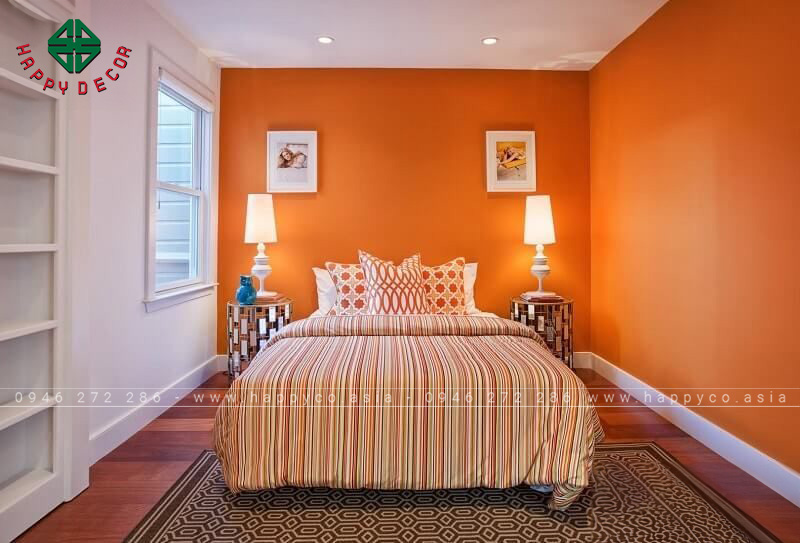 Khi sơn màu vàng trong phòng ngủ hiện đại, hãy chọn tông màu sáng và tránh sơn màu vàng quá đậm.