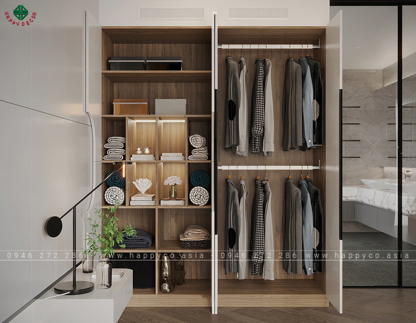 Mẫu tủ quần áo thiết kế độc đáo TA6826