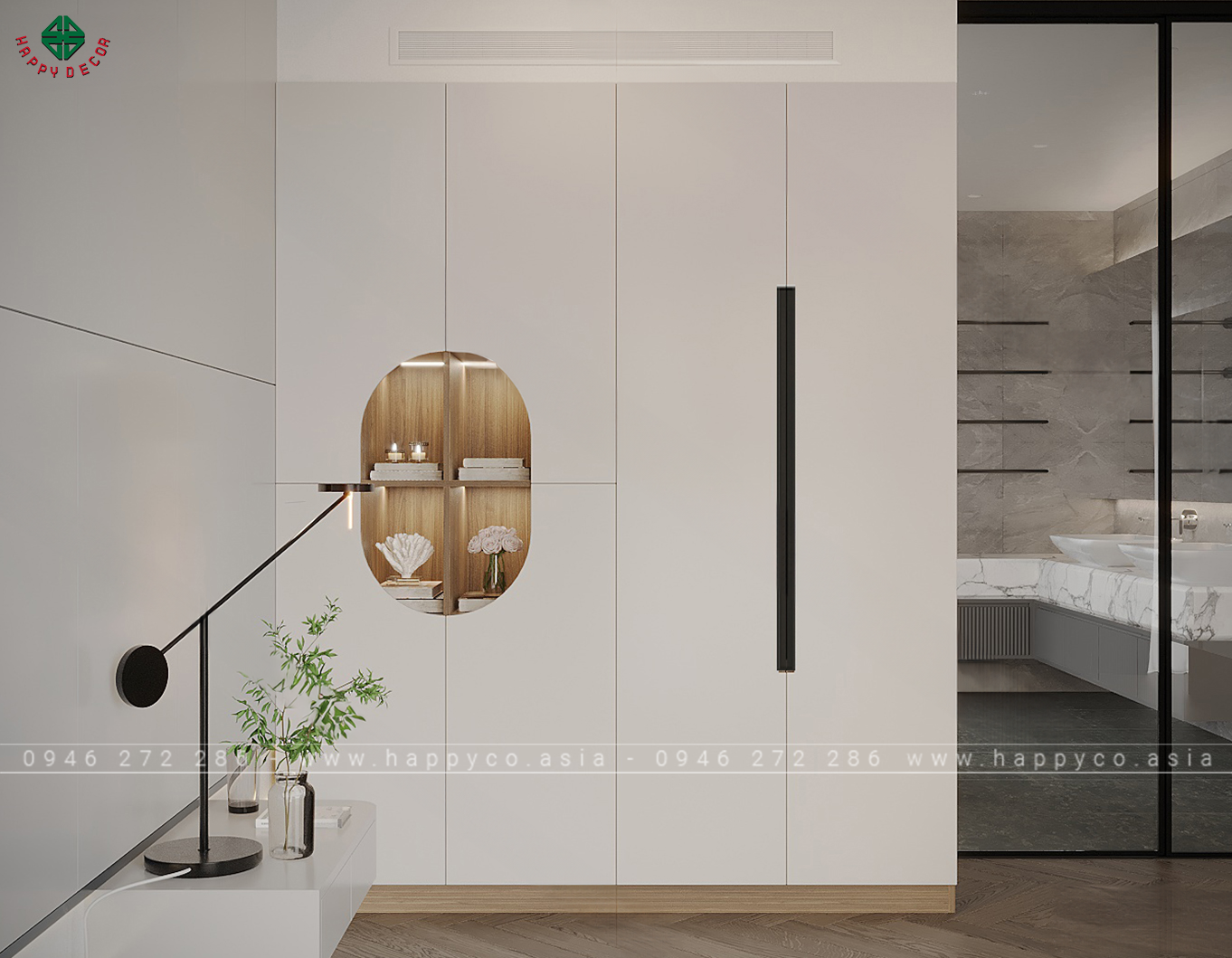 Mẫu tủ quần áo 4 buồng đẹp tiện dụng TA6826