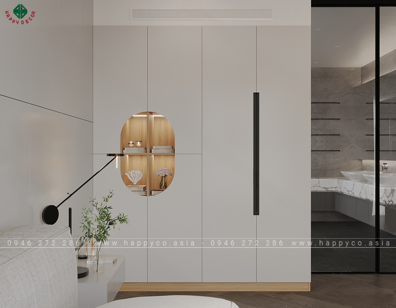 Tủ quần áo 4 cánh đẹp TA6826