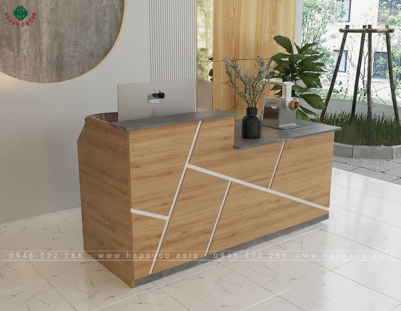 Mẫu bàn thu ngân đẹp BQ6801