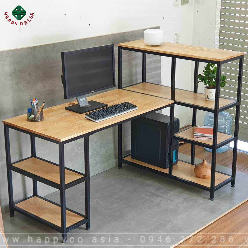 Bàn làm việc thông minh tích hợp kệ sách Bàn làm việc thông minh tích hợp kệ sách