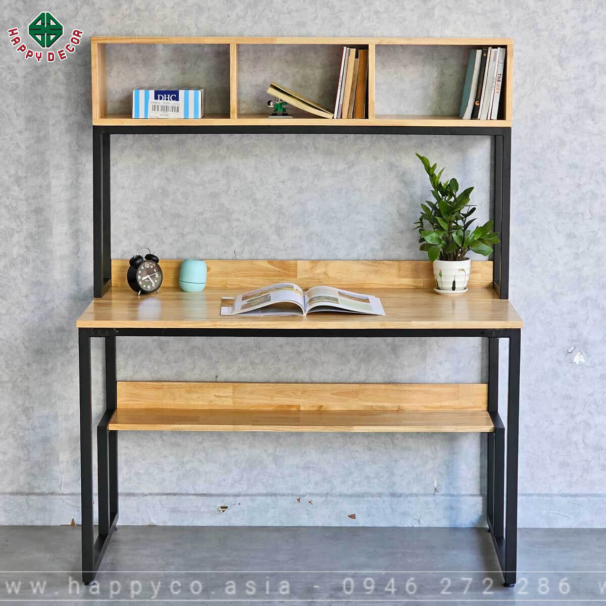 Bàn làm việc thông minh tích hợp kệ sách Bàn làm việc thông minh tích hợp kệ sách