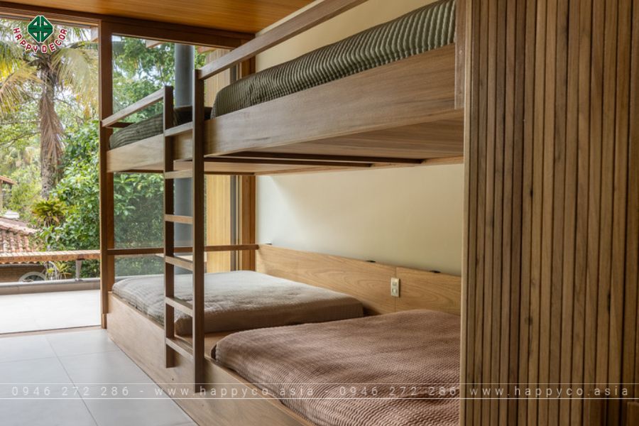 Phòng ngủ riêng cho các con với tầm nhìn hướng ra thiên nhiên Phòng ngủ riêng cho các con với tầm nhìn hướng ra thiên nhiên