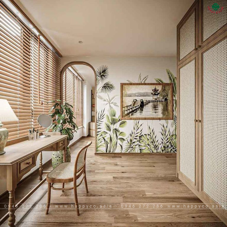 Phong cách thiết kế nội thất Indochine - Mẫu 03