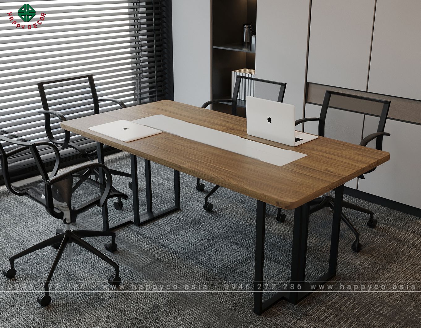 Bàn họp chân sắt hiện đại BH6801