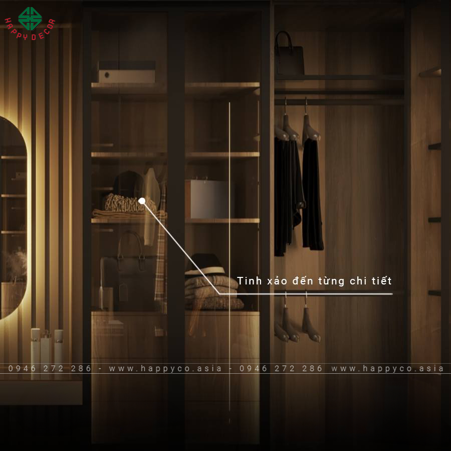 Tủ cánh kính có khả năng phản chiếu ánh sáng