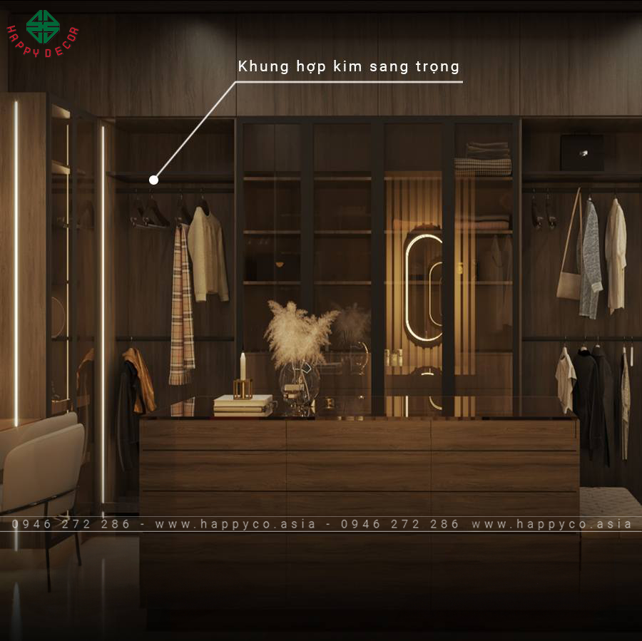 Tủ cánh kính luôn có thể thích ứng một cách hoàn hảo với mọi nội thất.
