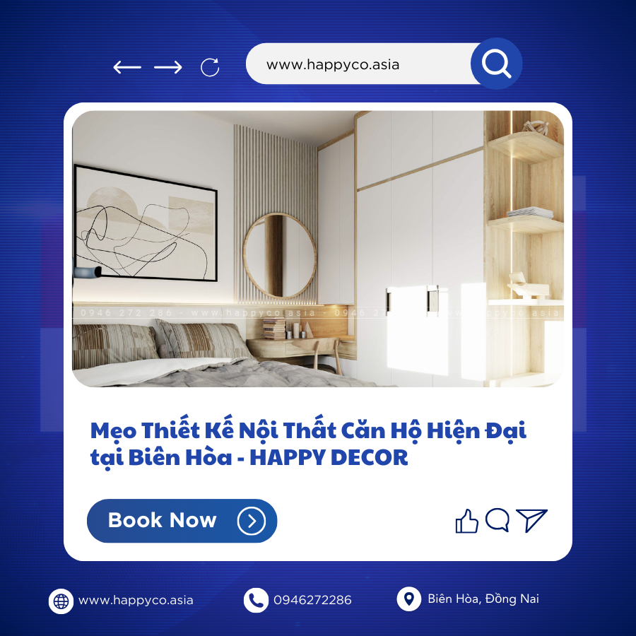 Mẹo Thiết Kế Nội Thất Căn Hộ Hiện Đại tại Biên Hòa - Happy Decor