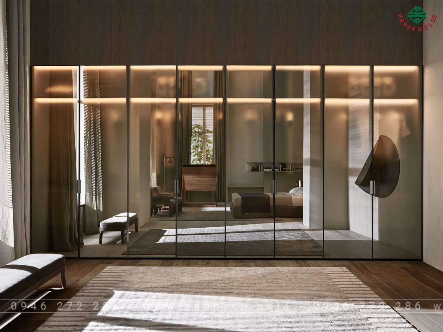 Bề mặt kính phẳng giúp dễ dàng lau chùi