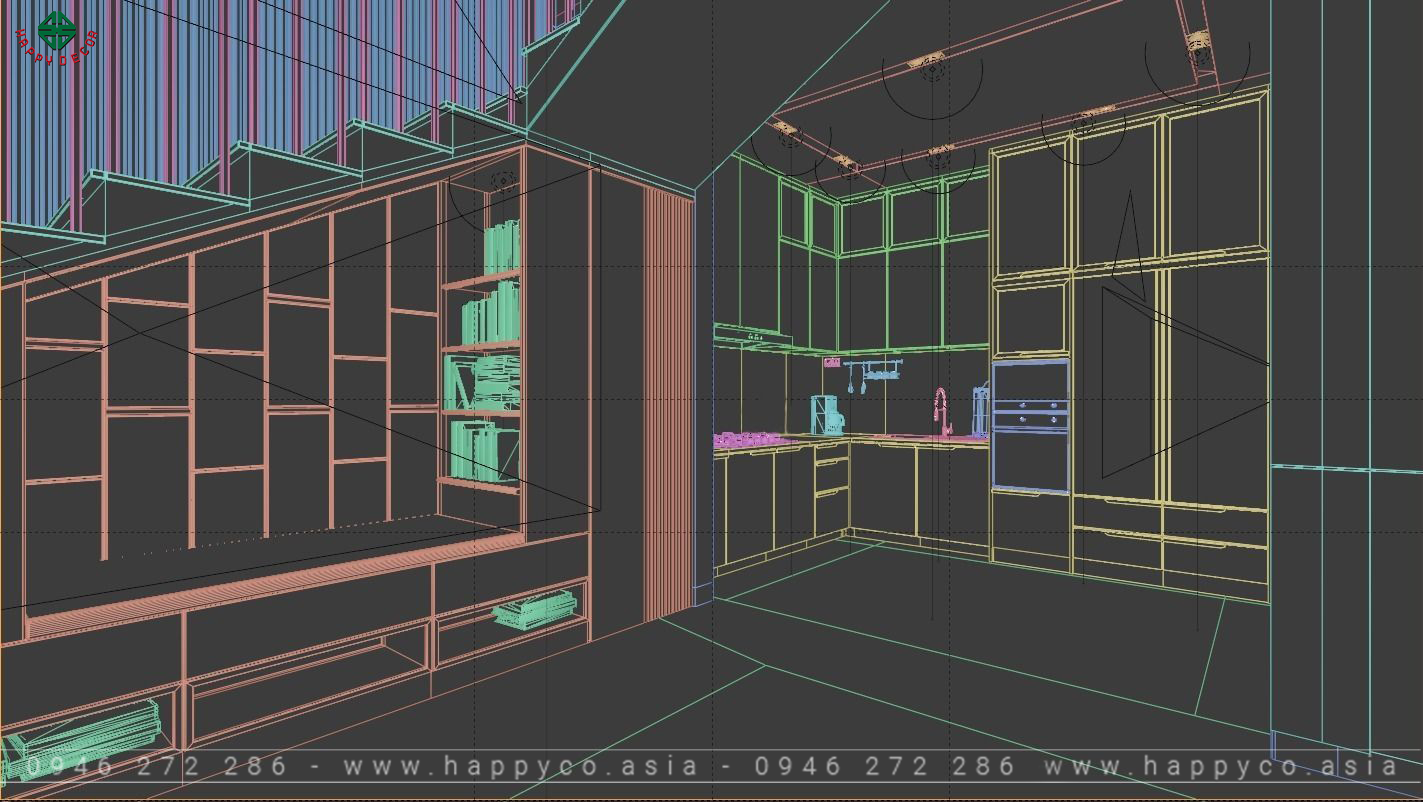 Render 3D về thiết kế nội thất - Mẫu 03