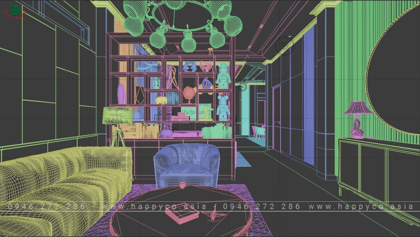 Render 3D về thiết kế nội thất - Mẫu 04