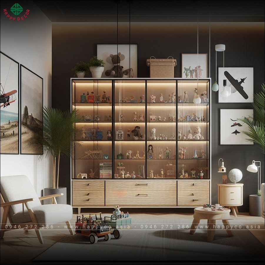 Thiết kế tủ rượu trưng bày xu hướng 2024