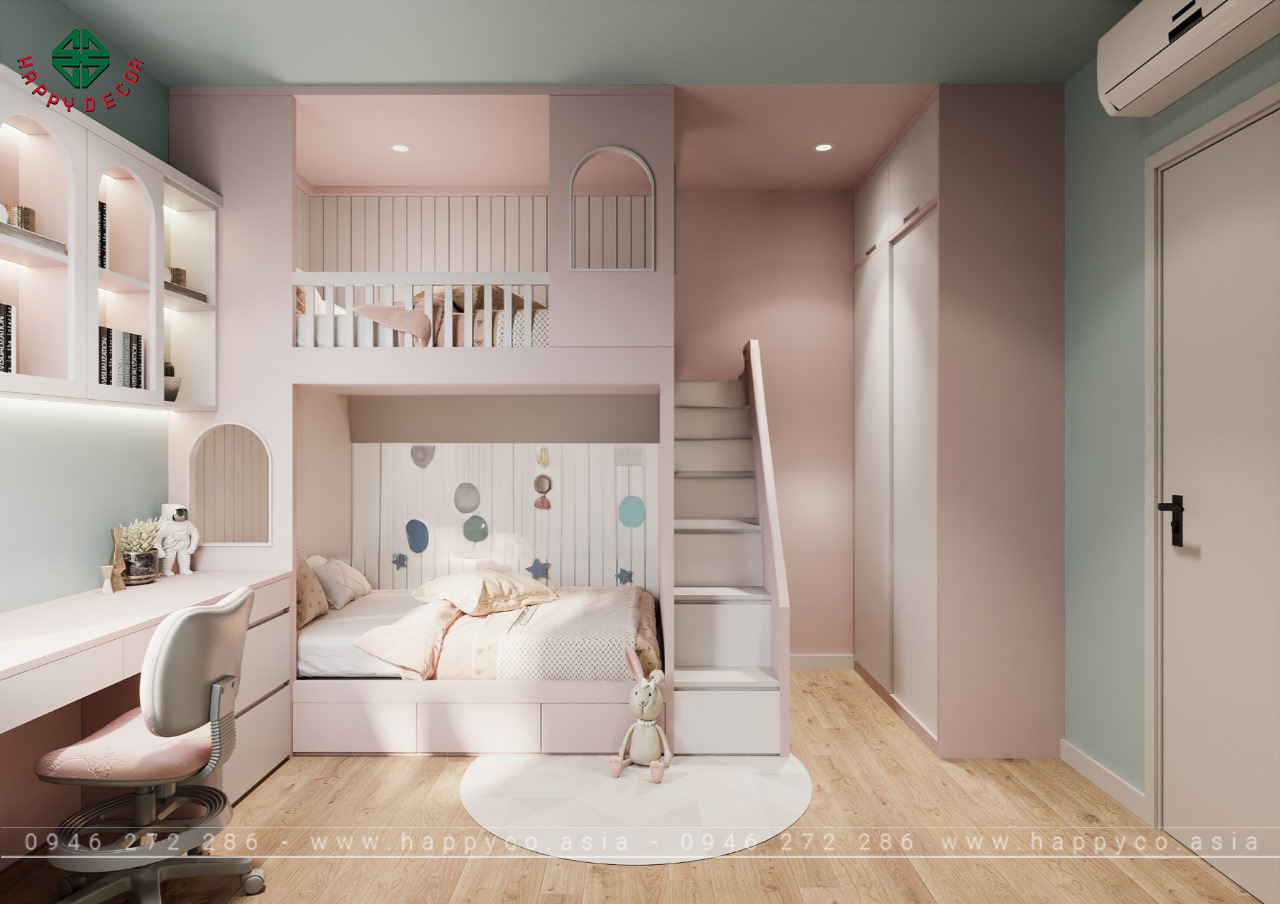 Phong cách thiết kế phòng ngủ cho bé- Mẫu 02