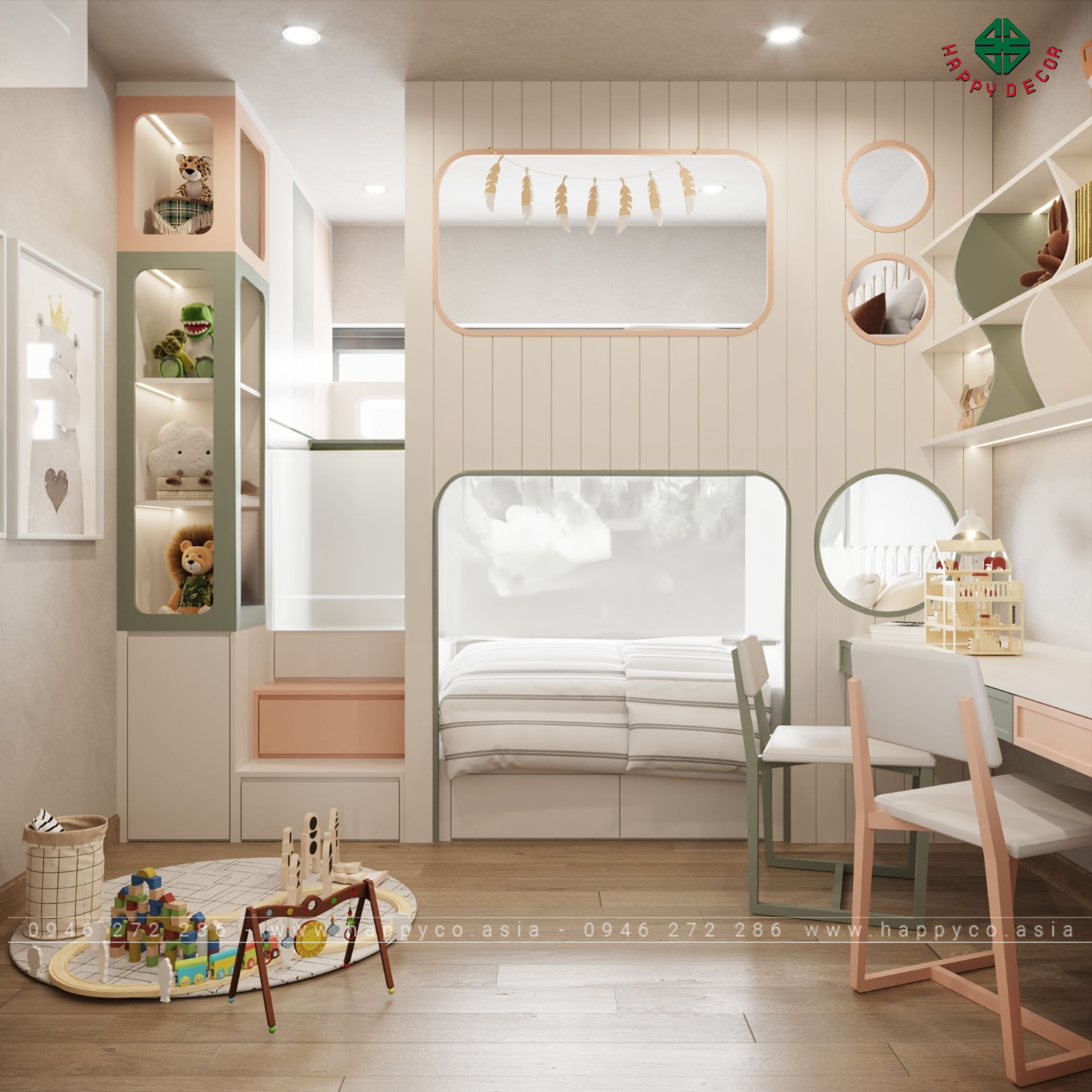 Phong cách thiết kế phòng ngủ cho bé- Mẫu 04