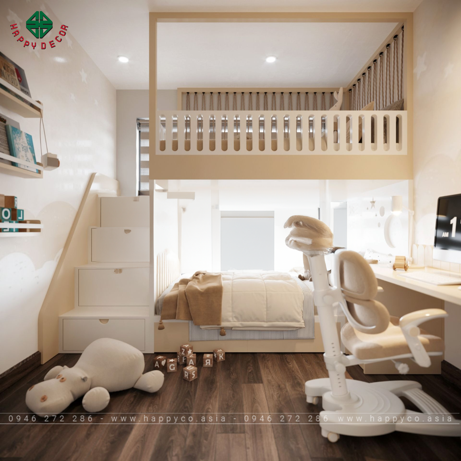 Phong cách thiết kế phòng ngủ cho bé- Mẫu 05