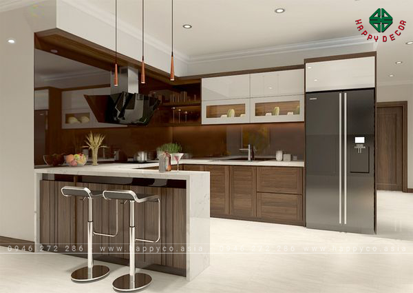 Mẫu quầy bar tủ bếp đẹp - Mẫu 07
