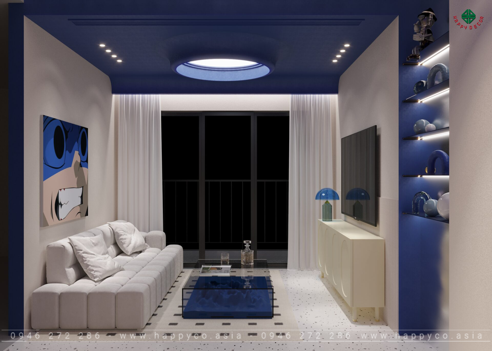 Blue House - Nơi Bình Yên và Truyền Cảm Hứng - Mẫu 09