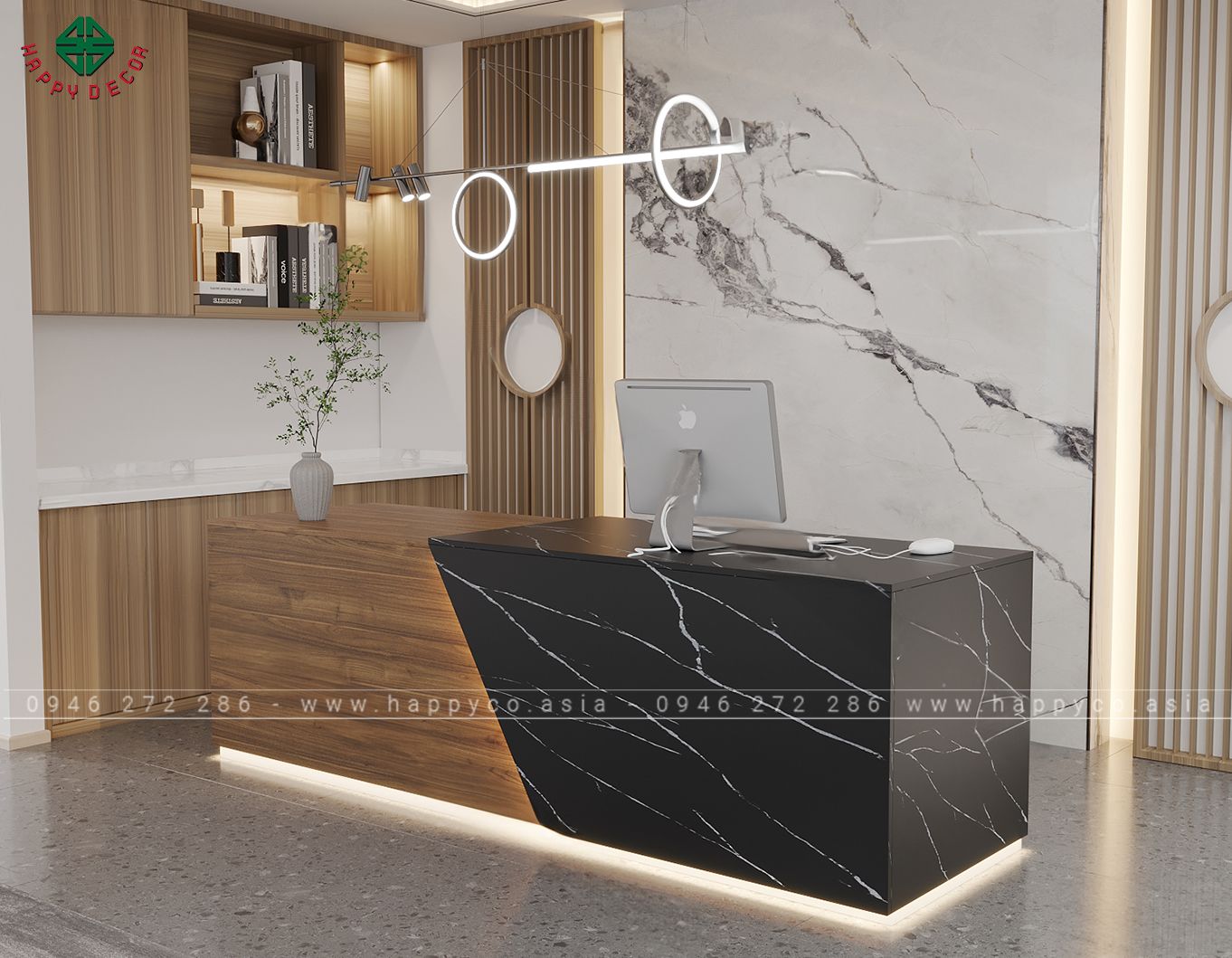 Mẫu bàn lễ tân văn phòng hiện đại BQ6807