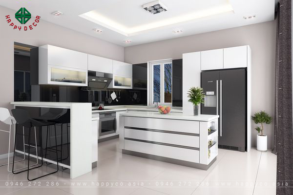 Mẫu quầy bar tủ bếp đẹp - Mẫu 17