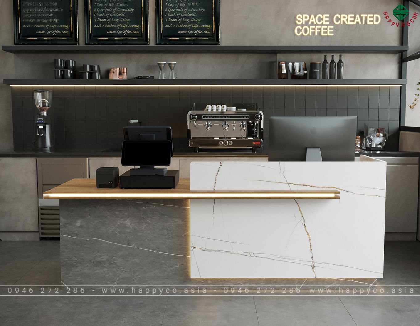 Bàn thu ngân cho nhà hàng khách sạn BQ6803