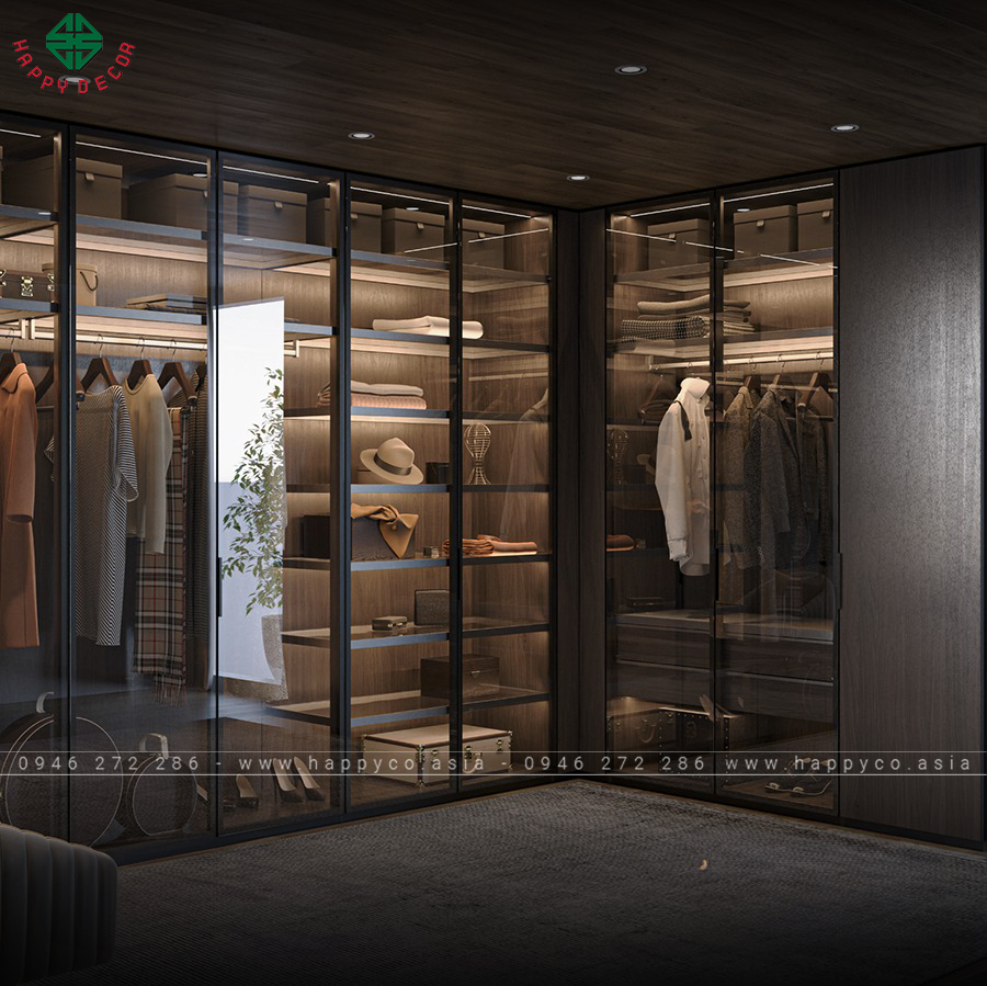 Quy trình thiết kế thi công tủ áo cánh kính