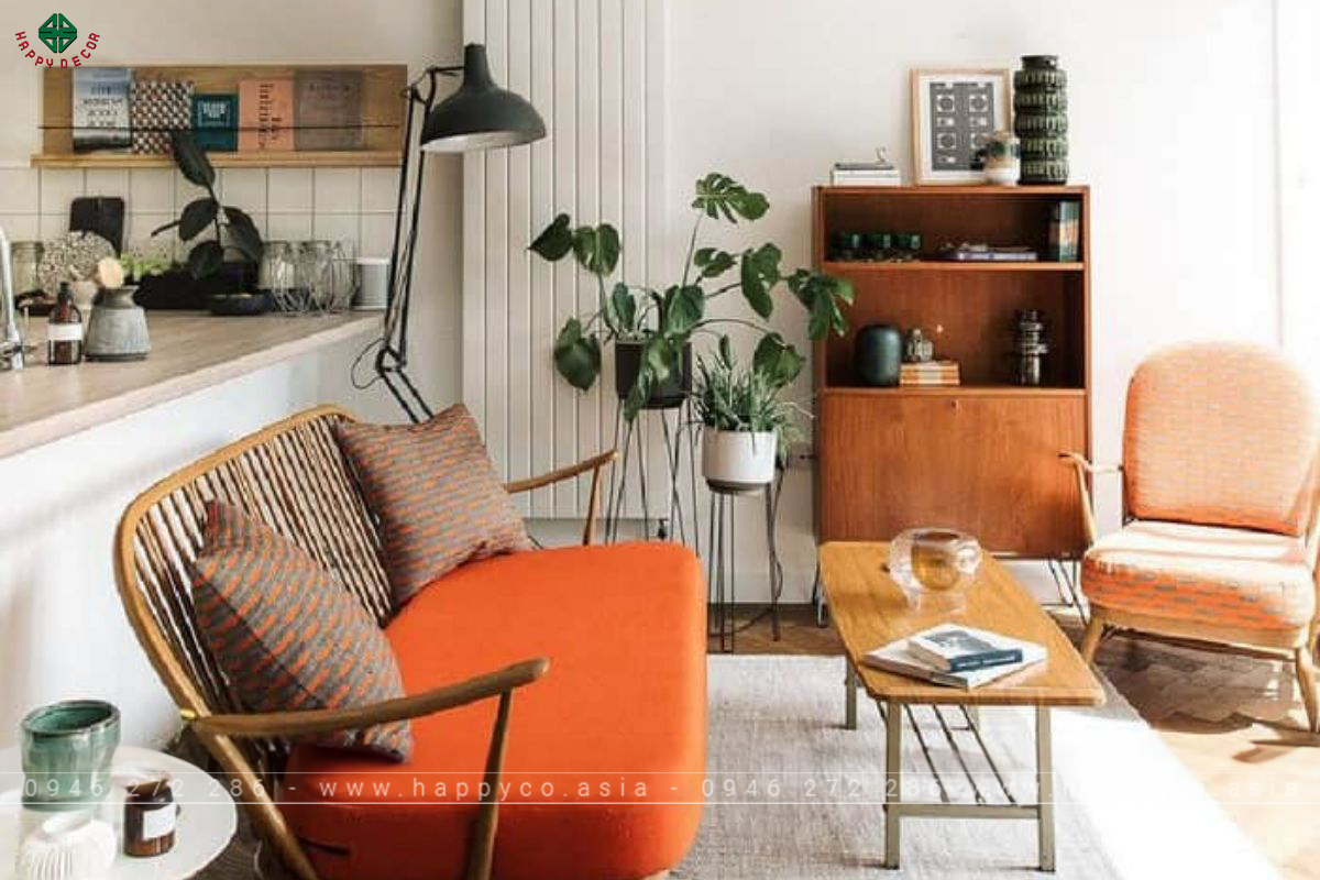 Phong cách thiết kế nội thất Retro - Mẫu 09