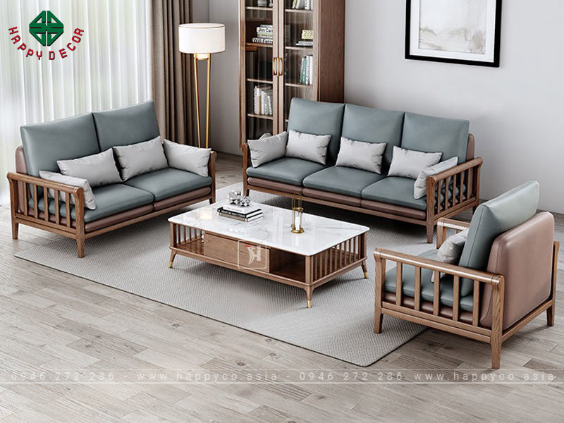 Mẫu sofa đôi kết hợp sofa ba và sofa đơn