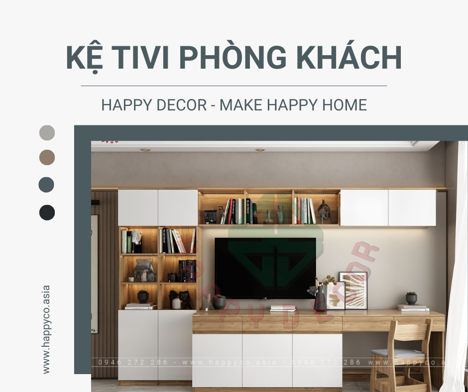 Kệ Tivi đẹp do Happy Decor thiết kế và thi công tại Biên Hòa