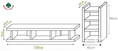 Kích thước kệ Tivi gỗ MDF KT6823