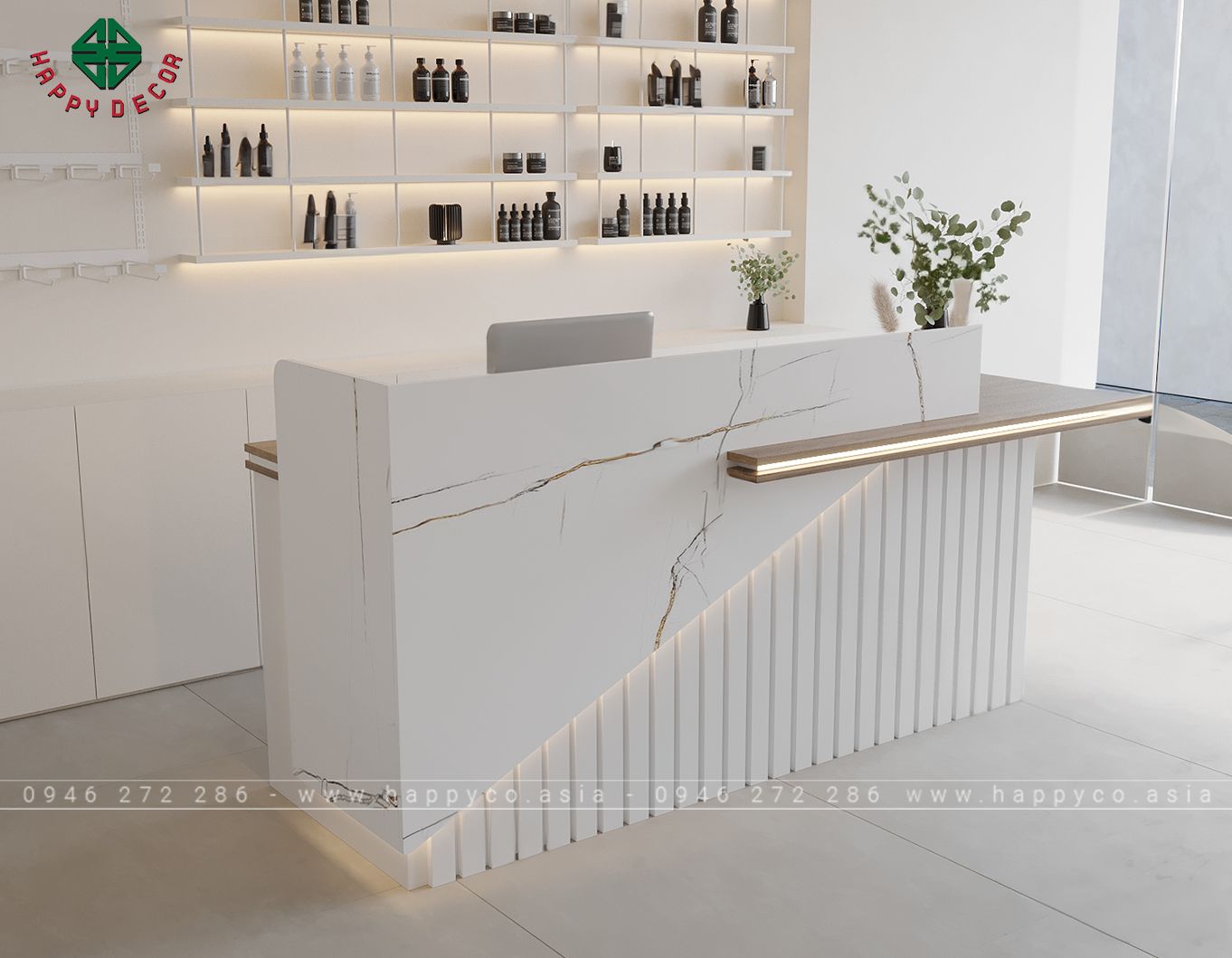 Bàn thu ngân shop quần áo đẹp BQ6804