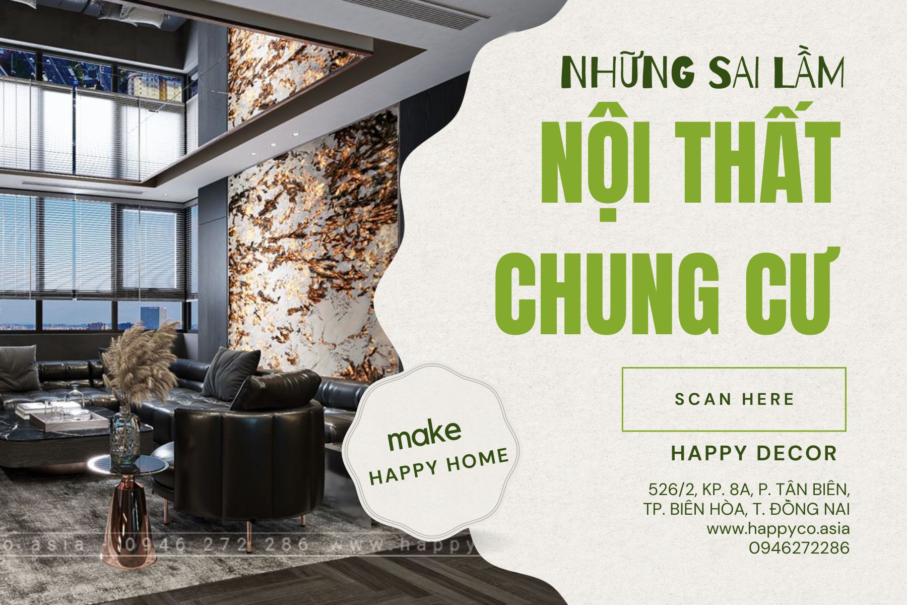 Những sai lầm khi thiết kế nội thát chung cư