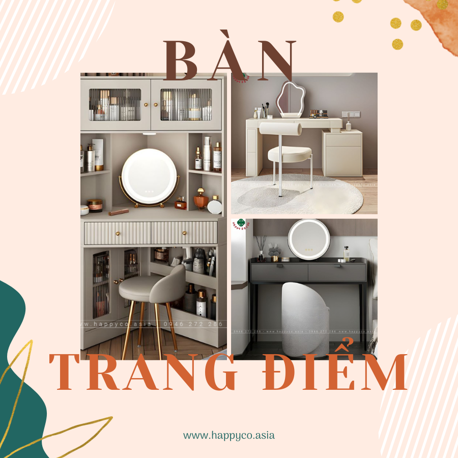 Bàn trang điểm bằng ván công nghiệp tại Biên Hòa - Happy Decor
