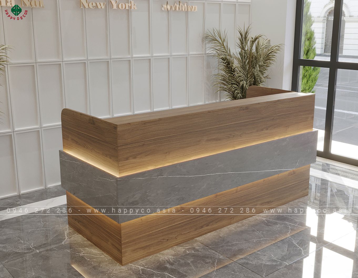 Mẫu bàn thu ngân hiện đại BQ6808