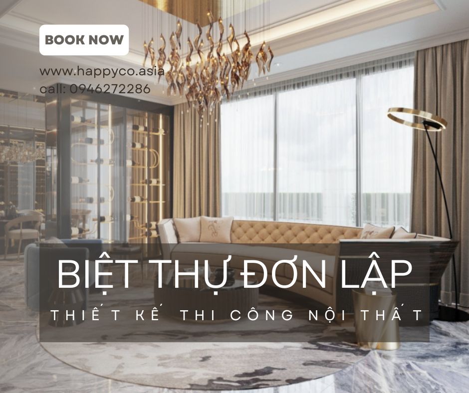 Thiết Kế Thi Công Nội Thất Biệt Thự Đơn Lập tại Biên Hòa