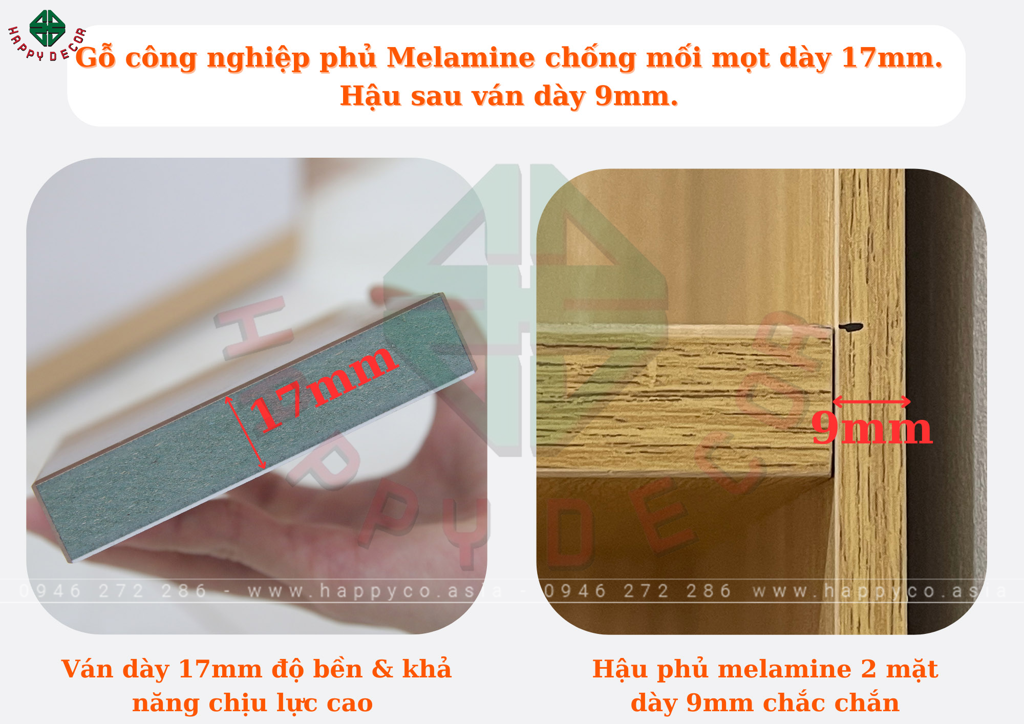 Kích thước gỗ công nghiệp