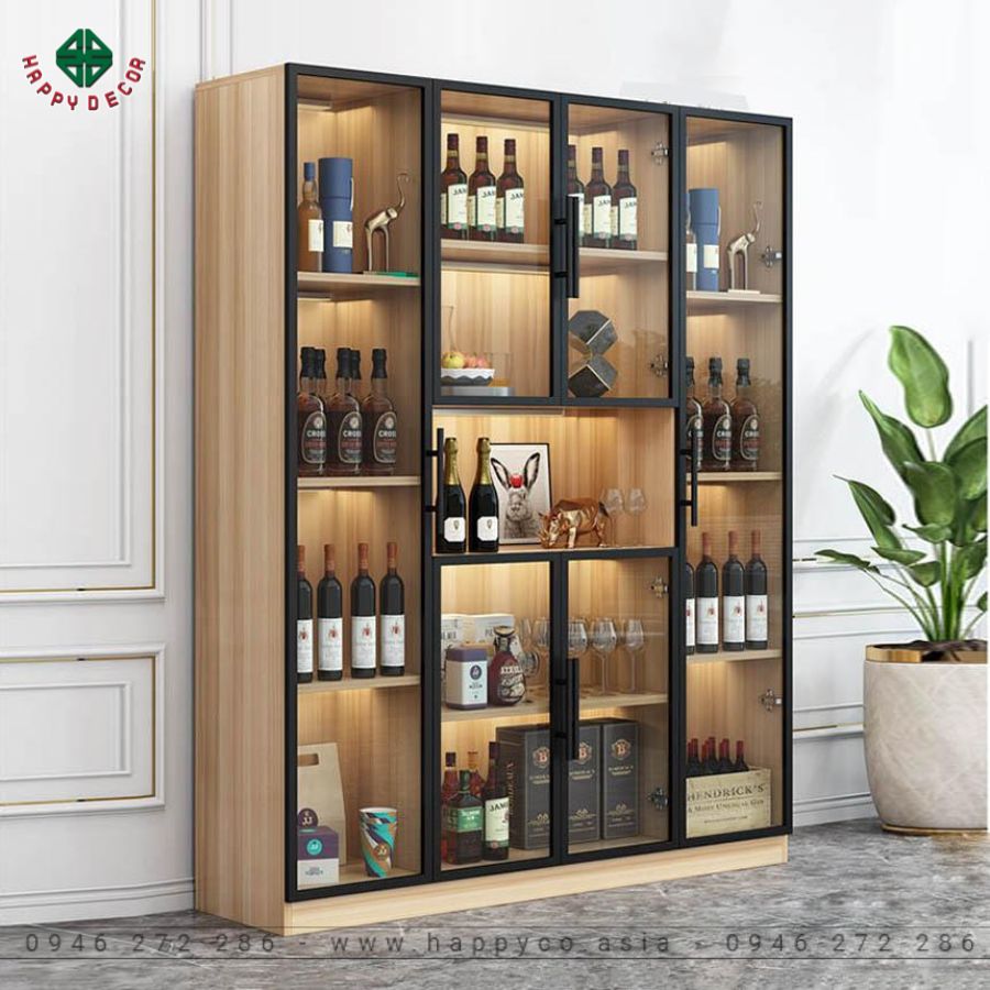 Mẫu tủ rượu cửa kính 6 Mẫu tủ rượu cửa kính 6