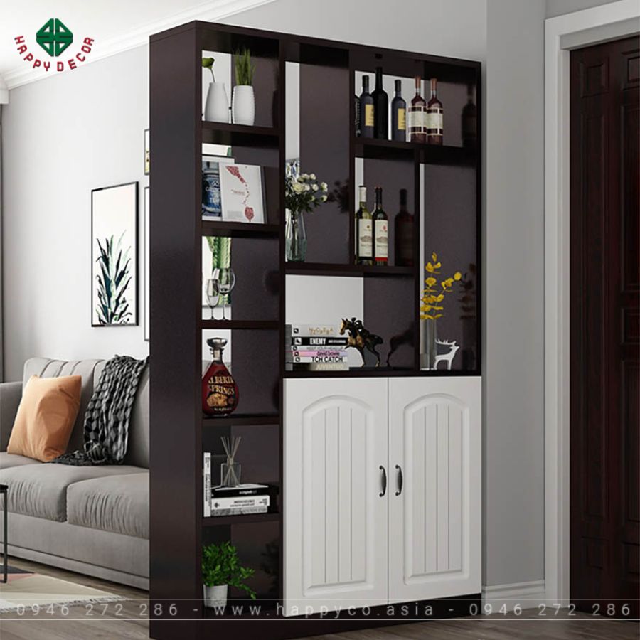 Mẫu tủ rượu kết hợp kệ trang trí 7 Mẫu tủ rượu kết hợp kệ trang trí 7