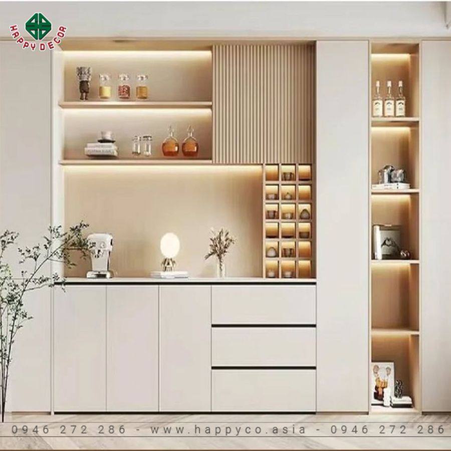 Mẫu tủ rượu âm tường 6 Mẫu tủ rượu âm tường 6