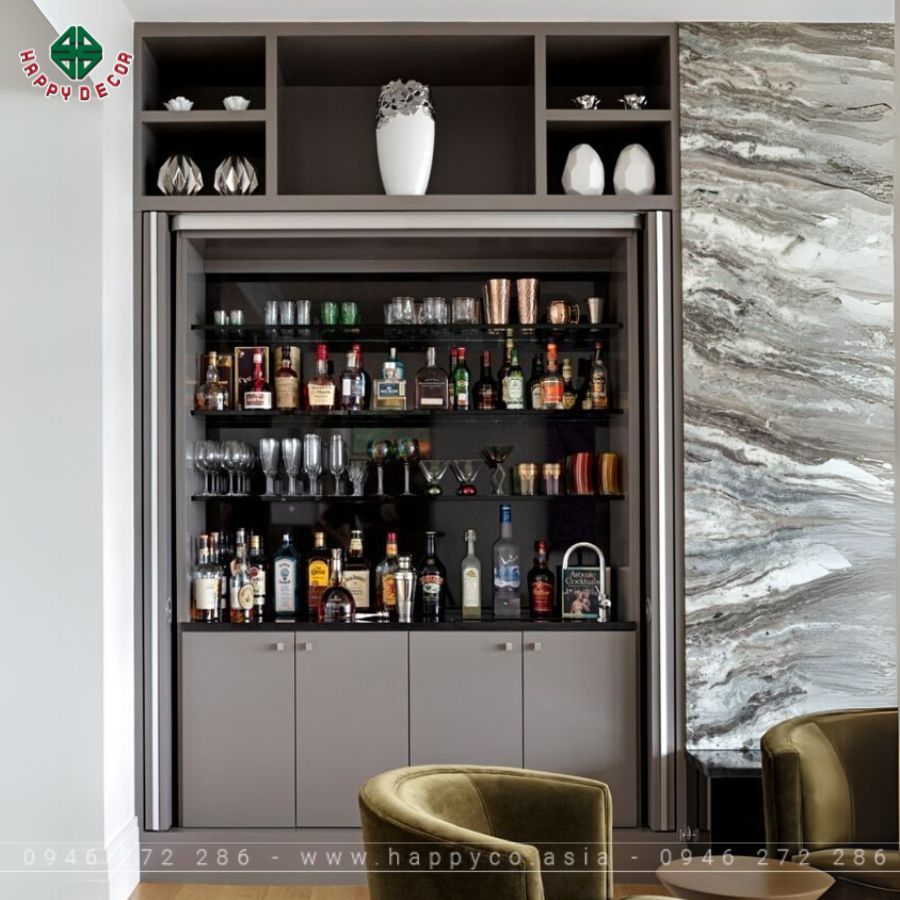 Mẫu tủ rượu âm tường 1 Mẫu tủ rượu âm tường 1