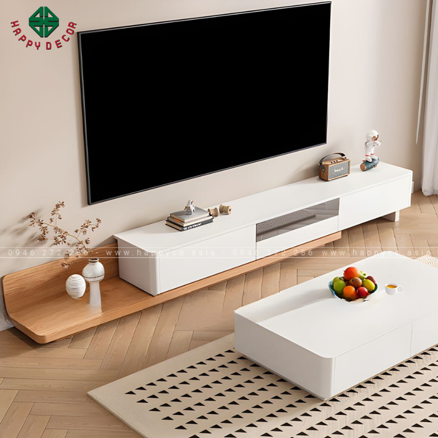 Mẫu kệ tivi này được thiết kế theo phong cách tối giản