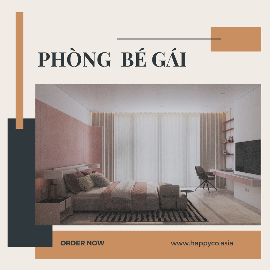Thiết kế phòng ngủ cho bé gái Biên Hòa- Happy Decor