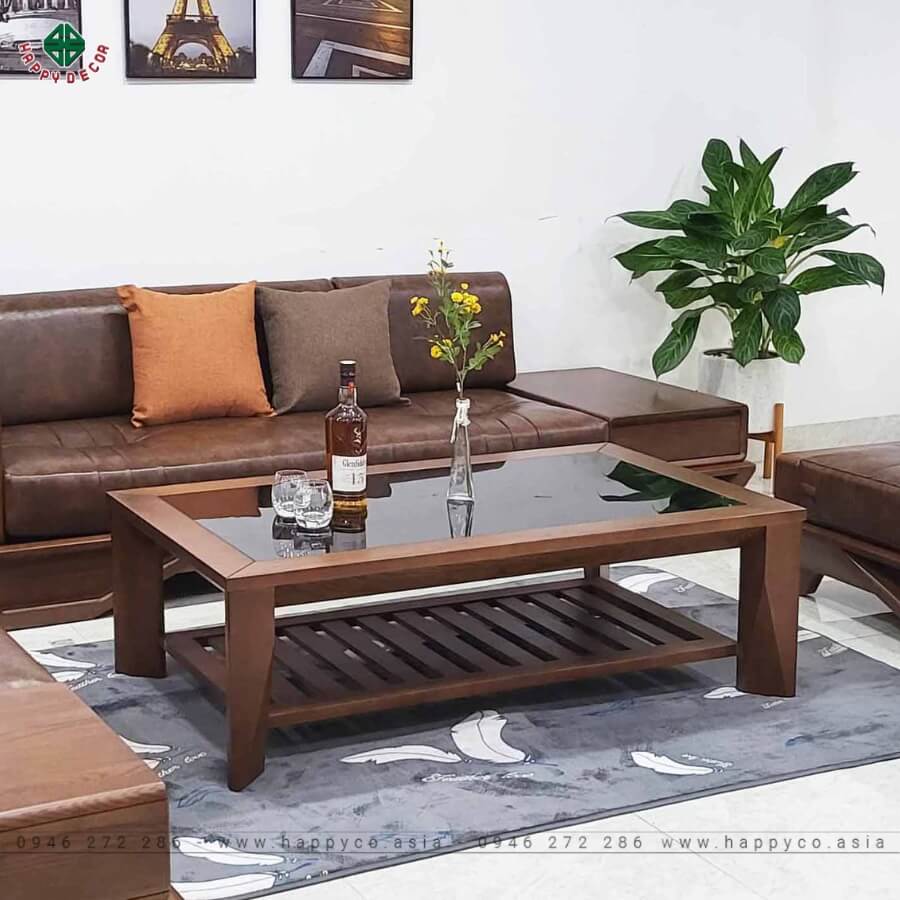 Mẫu bàn trà gỗ công nghiệp mặt kính Mẫu bàn trà gỗ công nghiệp mặt kính