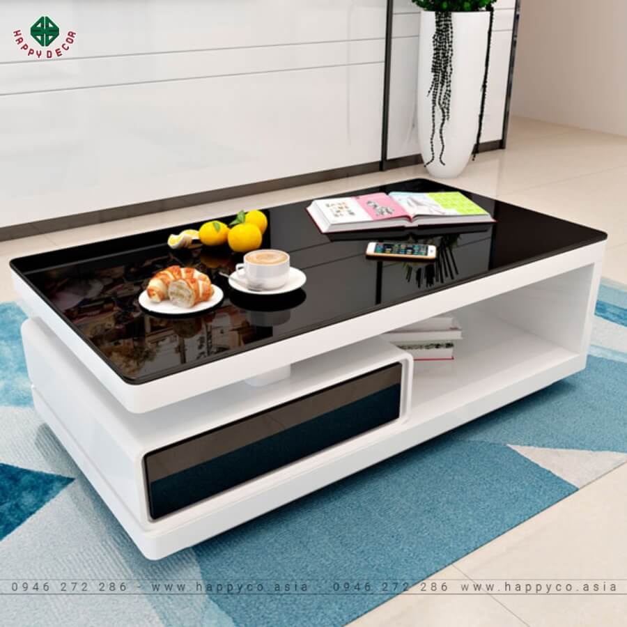 Mẫu bàn trà gỗ công nghiệp mặt kính Mẫu bàn trà gỗ công nghiệp mặt kính